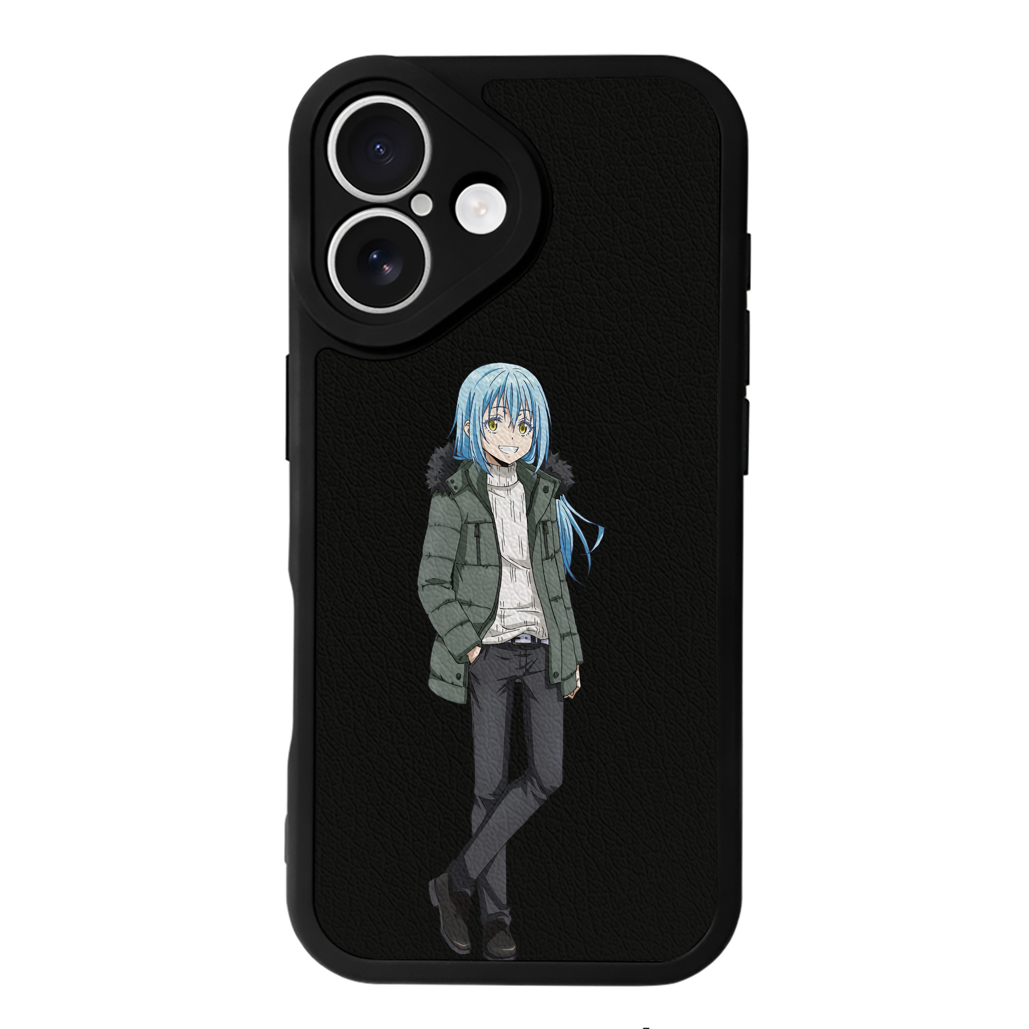 （画像用） 転スラ Regarding Reincarnated to Slime 【iPhone 16シリーズ対応】シリコンスマホケース（レザー調） 材質：シリコン